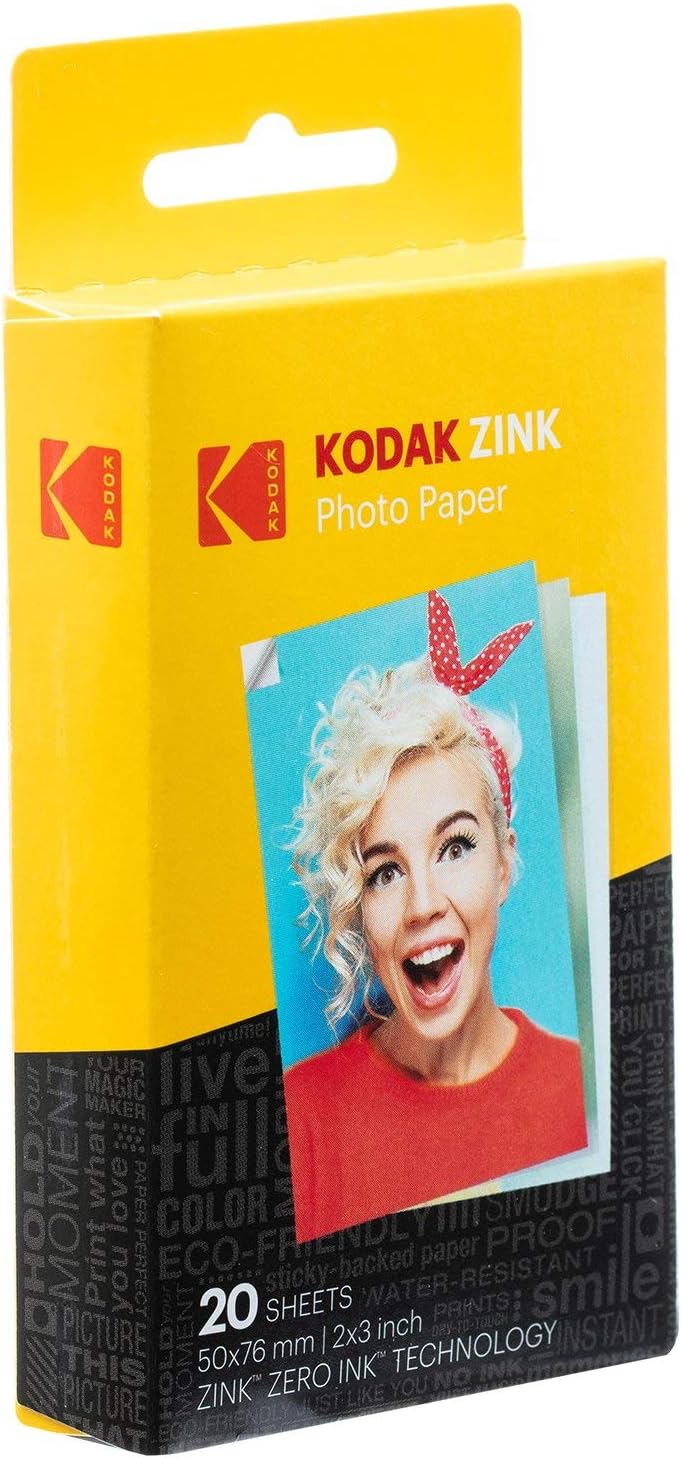 KODAK Smile Instant Digital Printer (Black/White) Soft Case Kit