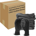 Evridwear Crinkle Latex Rubber Hand Coated Safety Work Gloves for Men Women General Multi Use Construction Warehouse Gardening Assembly Landscaping,Black Small 120 Pairs Pack