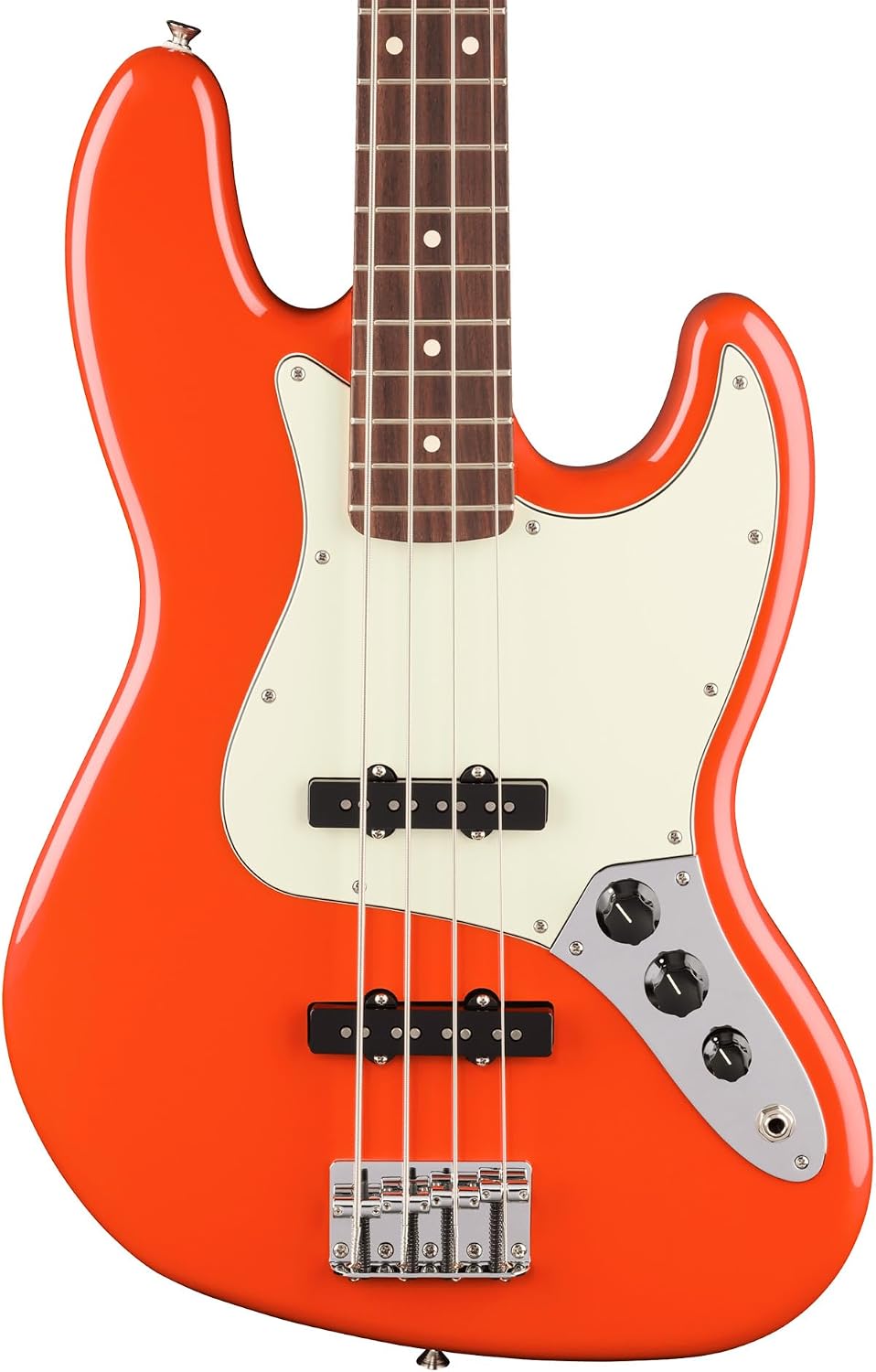 Fender Player II Jazz Bass - Rallye Orange Bundle with Gig Bag, Strap, Instrument Cable, Picks, Guitar Cleaning Kit, and Austin Bazaar Instructional DVD