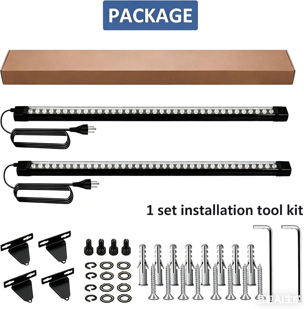 LED Wall Washer Light 72W 40inch IP67 Waterproof 5000K 120V Outdoor 2Pack | IP67 Waterproof 72W LED Wall Washer Delivers Even Glare-Free 5000K Light for Patio Garage Commercial Outdoor Year-Round Use