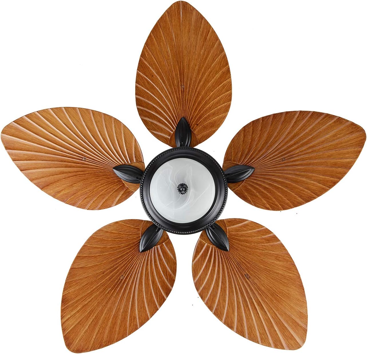 Retro Ceiling Fan 3 Gear Wind Lights Ceiling Fan Chandelier with Remote Control, Flush Mount Ceiling Fan Lighting Fixture for Bedroom Store Office Loft-US Stock