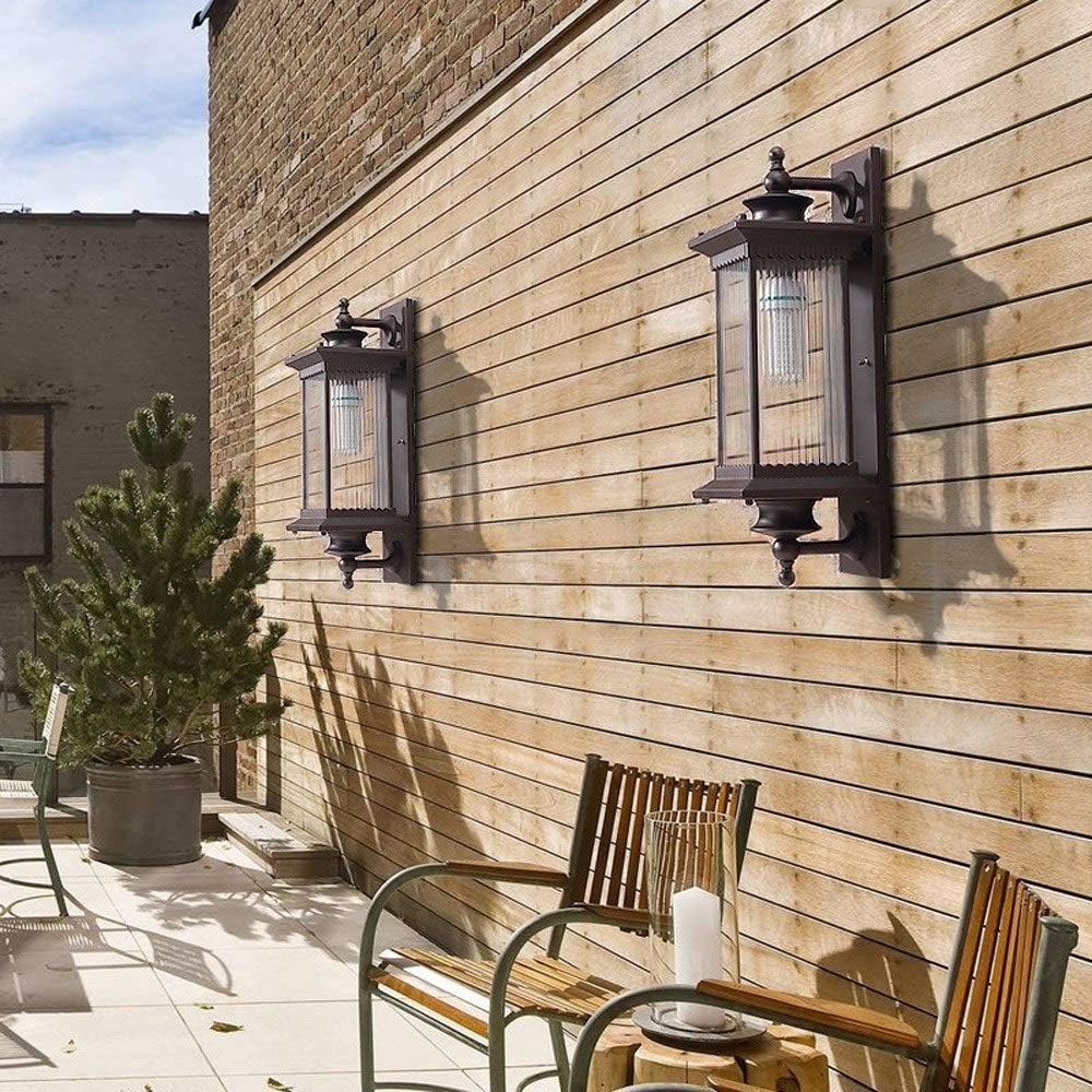 Wall Mounted Light Retro Wall Light Outdoor Die-cast Aluminum Wall Lamp Patio Door Balcony Doorway Villa Wall Sconce Lantern Garden Trading Wall Spotlights Garden landscape lights Waterproof Gla
