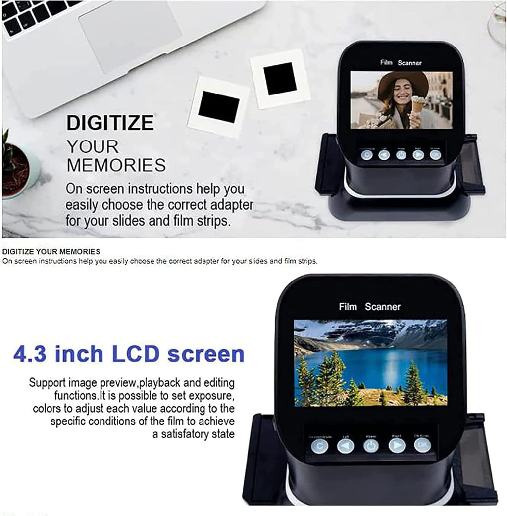 120 High Resolution Film Scanner,Film Slide Scanner,1080p Digital Film Converter,Convert 35mm, 135,126,127 Negative & Slides to Digital JPEG,Supports Image Preview