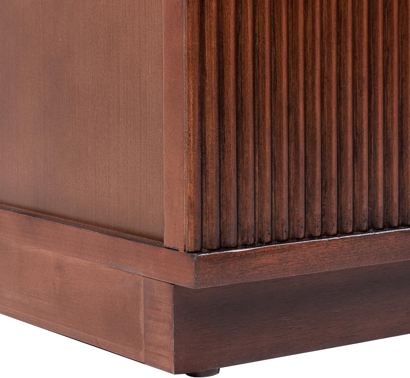 Jennifer Taylor Home Valentine 24' 2-Drawer Storage Side Table, Dark Walnut Beech Wood