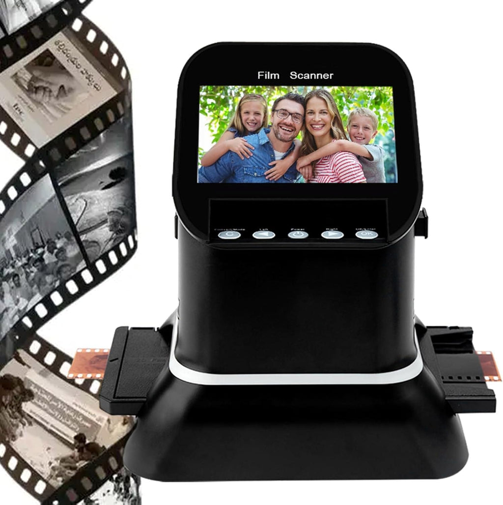 Digital Film Converter, 120 High Resolution Film Scanner, Film Slide Scanner, Convert 35mm, 135,126,127 Negative & Slides to Digital Jpeg, Supports Image Preview, Playback, And Editing Functions