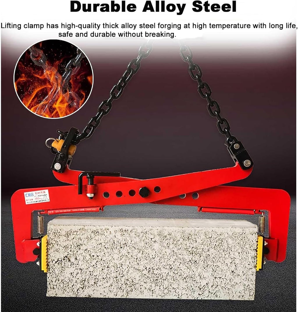 Granite Slab Lifting Clamp Curb, Adjustable Opening Stone Steel Plate Carrying Fixture, Island Roadside Vertical Lifting Pliers(36-85cm(14.1-33.4in))