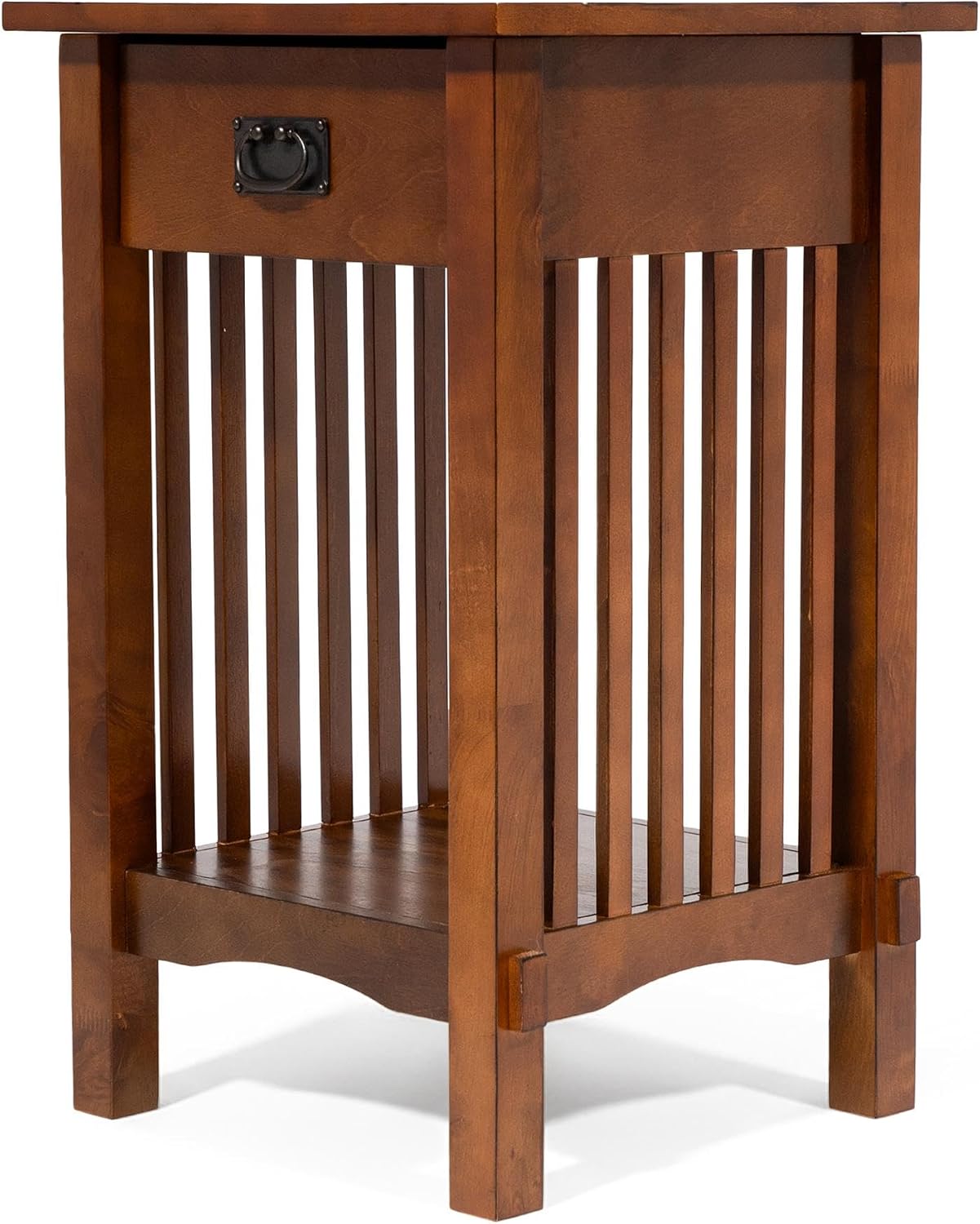 Furniture of America Liverpool 1-Drawer End Table, Antique Oak