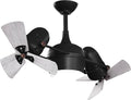 Matthews DGLK-BK-WDBW Dagny LK Damp Rated 41' Dual Motor 360° Rotational LED Ceiling Fan with Light & Remote, Solid Wood Blades, Matte Black with Barn Wood Tone