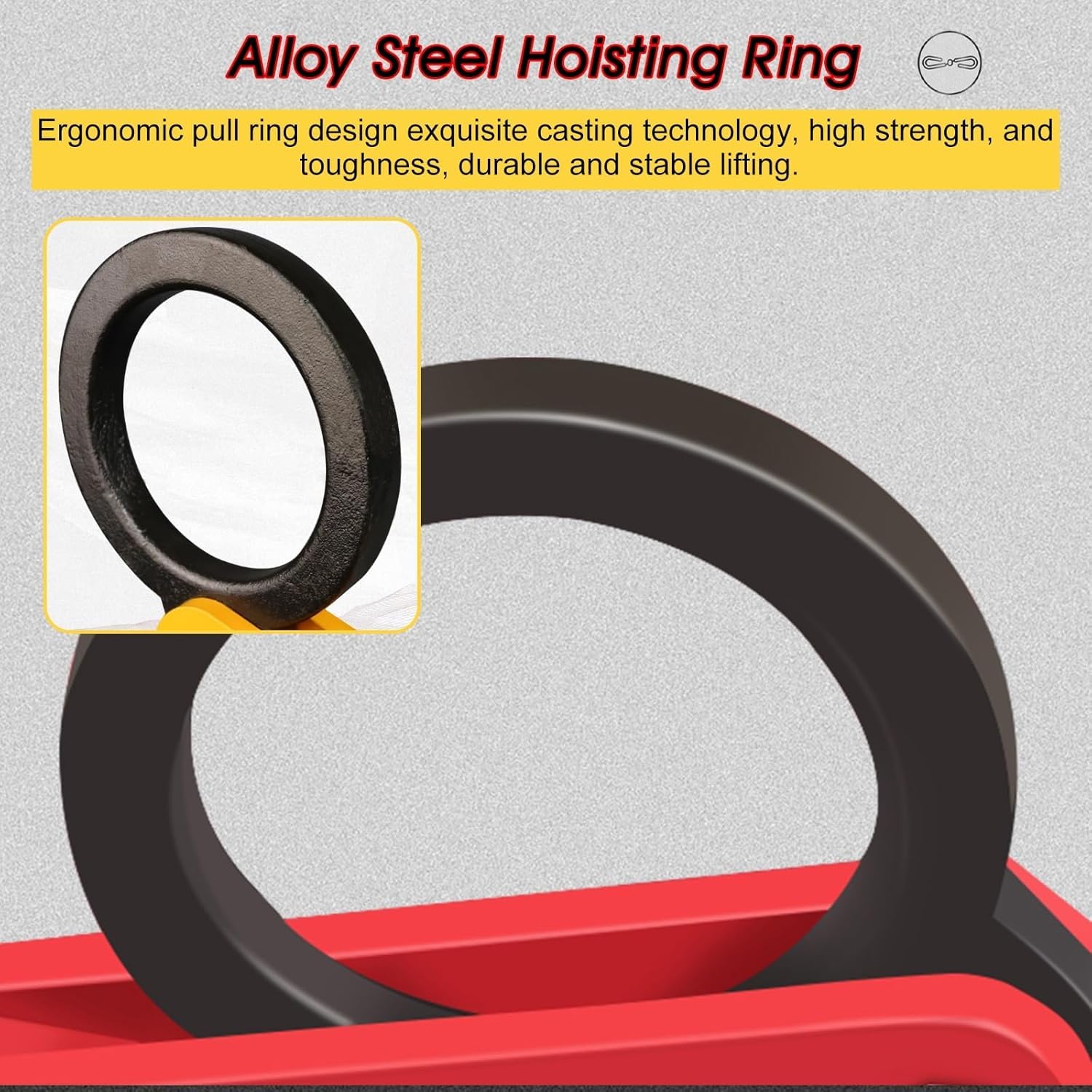 Scissor Lifter Tool Sheet Steel Lifting Clamp, for High Load-Bearing Sheet Steellifting - 705lbs 860lbs 1102lbs Capacity, Red High Visibility Hoisting Clamp(Opening 2-6 cm/0.8-2.4 in)
