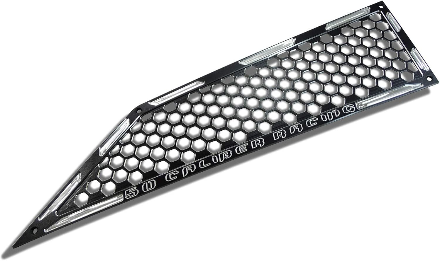 50 Caliber Racing CNC Billet Side Vent Air Intake Grill Bezel Kit with Black Powdercoat Finish fits Polaris RZR XP Turbo/Turbo S [5358A17]