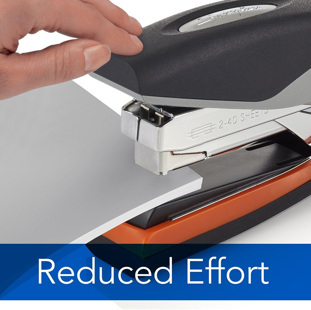 Swingline Optima Stapler Full Size Black/Silver | 40 Sheet Capacity | Reduced Effort | Jam Free | Pack of 6