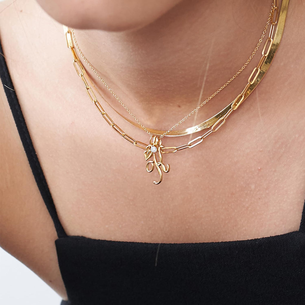 OAK & LUNA - Choose Your Style Women's Chain - Sterling Silver, 18K Gold Plated, Gold Vermeil, 14K Solid Gold - Bobble, Paperclip, Herringbone, Gourmette, Rope, Texture, Pearl, Cable, Mirror, Box, Twist - Custom Length