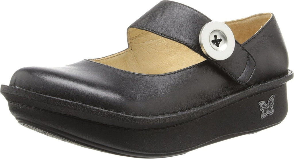 Alegria Women's Paloma Mary Jane Nurse Shoe Clogs Comfort Leather Black 10 M US