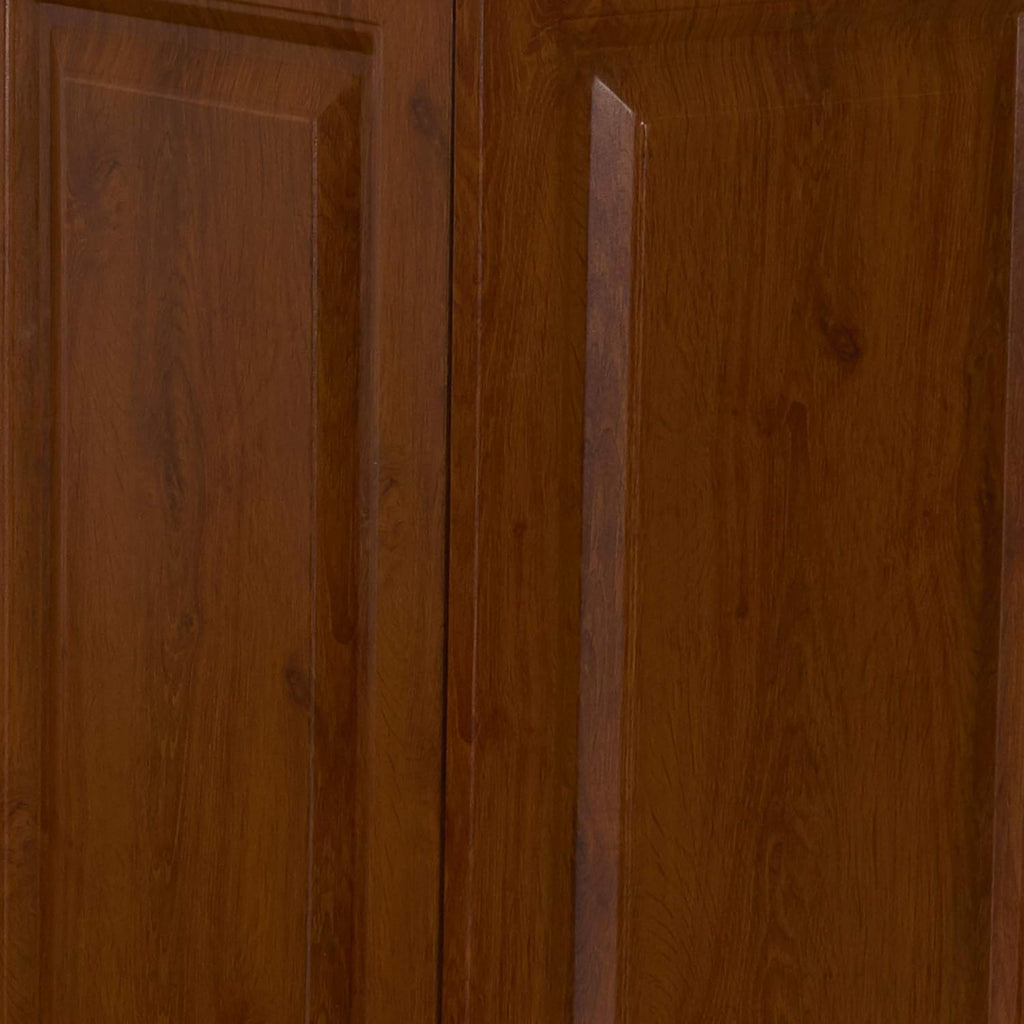 Household Essentials Steel Frame Tilt-Out Hamper Cabinet with Faux Wood Accents