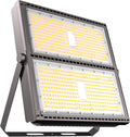 Upgrade 1000W LED Flood Light Outdoor 150000Lm Led Stadium Light with Adjustable Bracket, IP65 AC100-277V Commercial Area Lighting with Plug for Backyard/Basketball Court