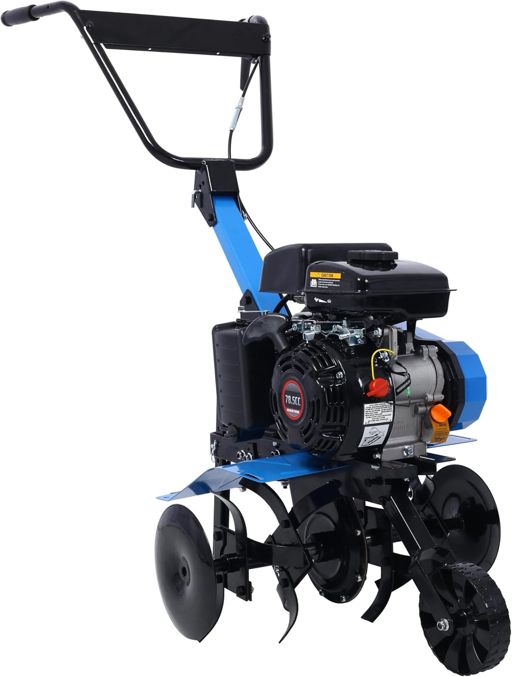 4-Cycle 2-in-1 Tiller and Cultivator,78.5cc with Handle 18IN Till Width, Gas-Powered, EPA Complaint, Blue