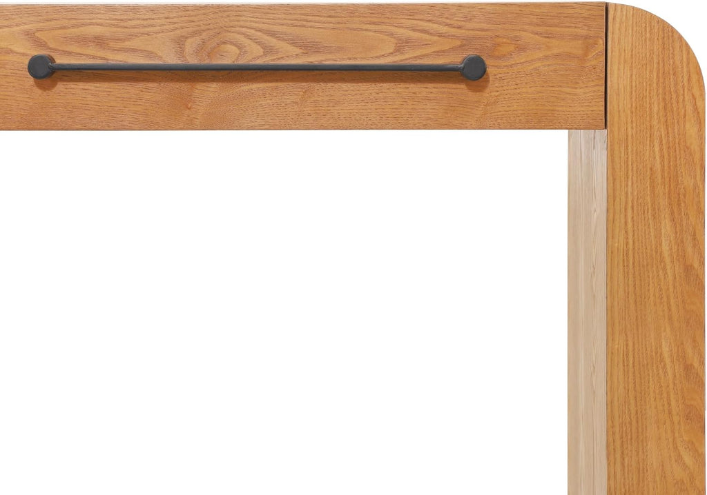 Christopher Knight Home Rulor Modern Console Table with Drawers, Wooden Narrow Console Table with Storage, Minimalist Narrow Entryway Table for Hallway, Behind The Couch, Living Room, Natural