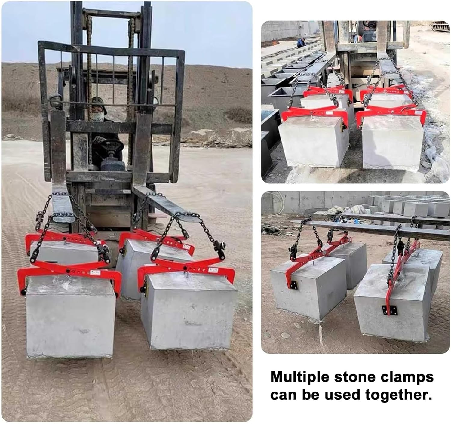 Granite Slab Lifting Clamp Curb, Adjustable Opening Stone Steel Plate Carrying Fixture, Island Roadside Vertical Lifting Pliers(36-85cm(14.1-33.4in))