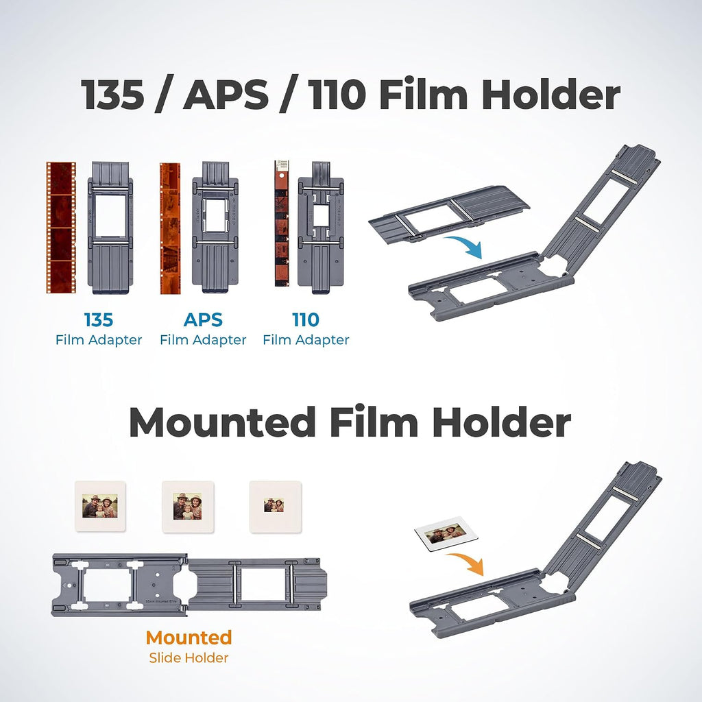 Plustek eFilm V - Slide & Negative Scanners, Quickly Convert 35mm / 110 / APS to Digital - Supports Mac and Windows OS