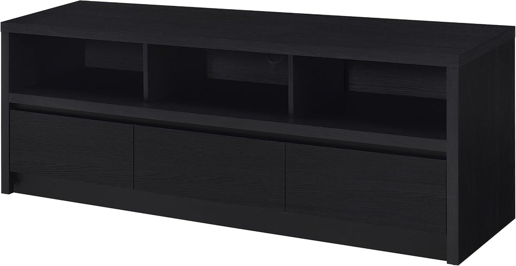 Coaster Home Furnishings Rutland 59-Inch TV Stand and Media Console Black, 3-Drawer Entertainment Center