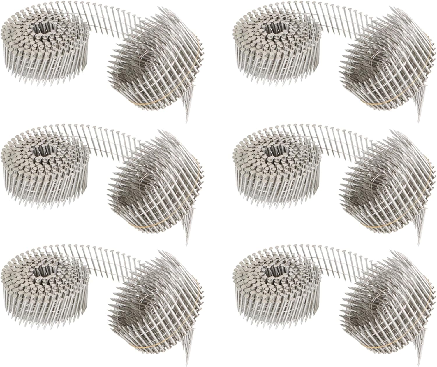 3600Pcs 15 Degree 2 Inch x .090-Inch 304 Stainless Steel Siding Nails Fit for Wood Board or Fence Applications