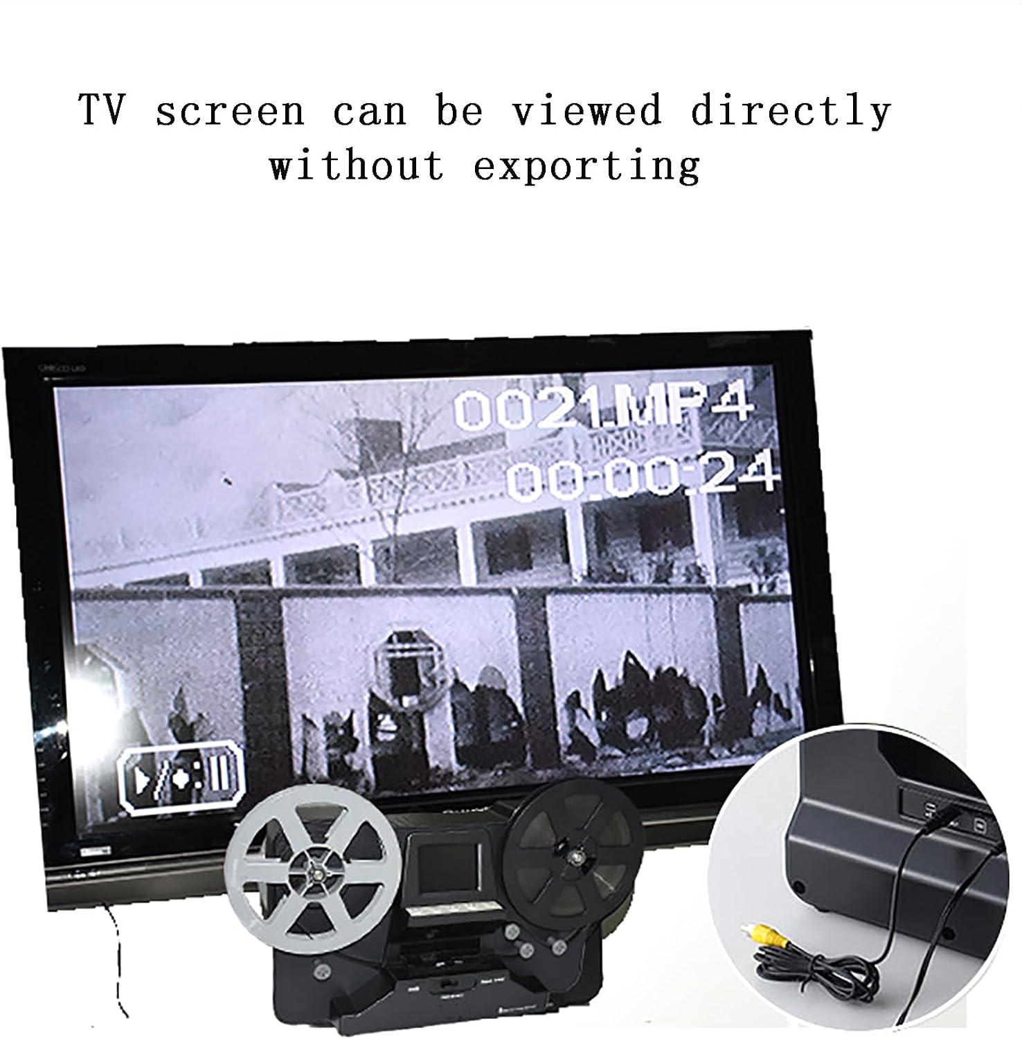 Portable Film Scanner, 2.4' LCD Display Digitizer Converter for Converts Single8 & Super8 Films, Supported USB Outpu & Mp4 Viewing