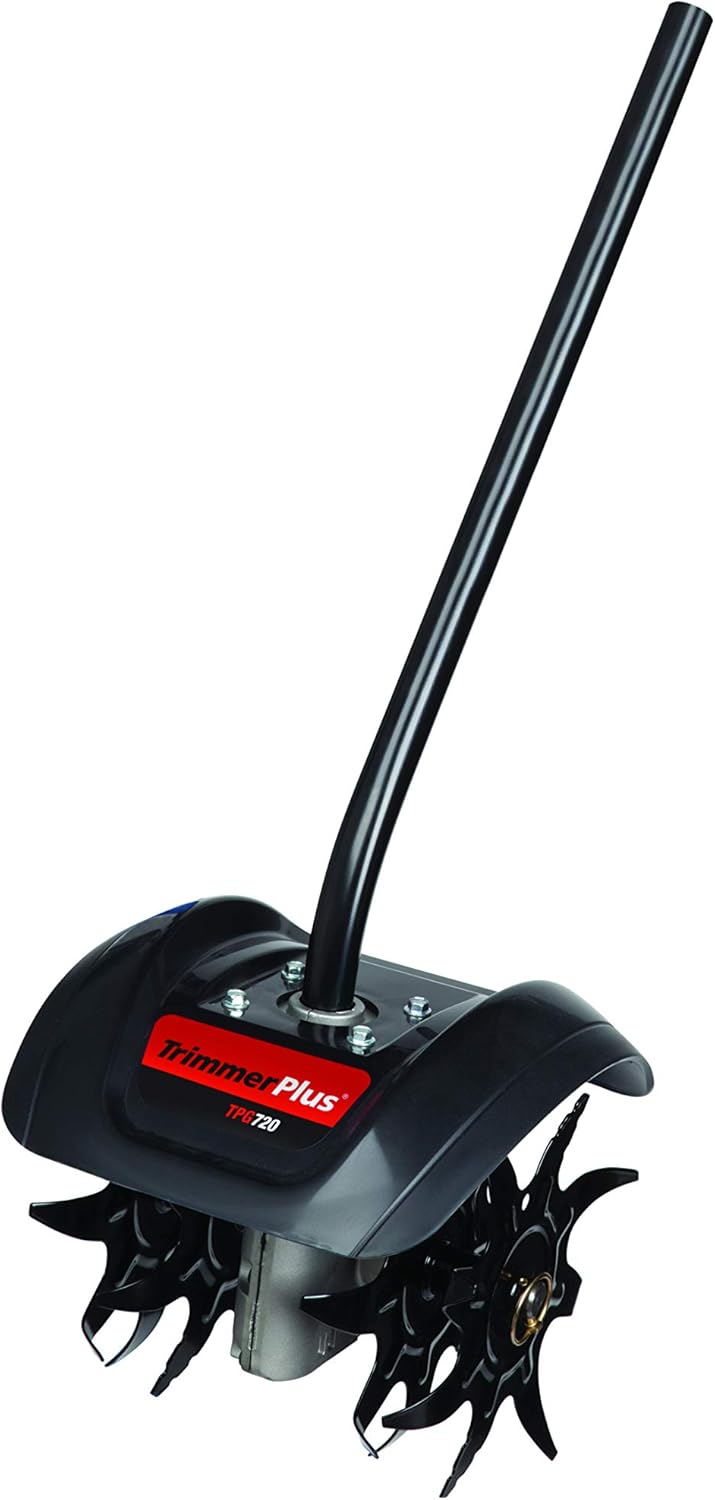 TrimmerPlus Garden Tiller, Cultivator Attachment for Compatible Gas Powered Multi-Use Outdoor Equipment (TPG720)