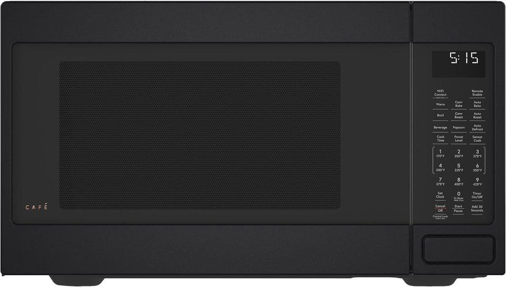 Café CEB515P3NDS Countertop Convection Microwave Oven, Broil, Auto-Cook, Roast, Defrost, Warm, Scan-to-Cook WiFi-Connectivity, 1000 Watts, Smart Home & Kitchen Essentials, New 1.5 Cu. Ft, Matte Black