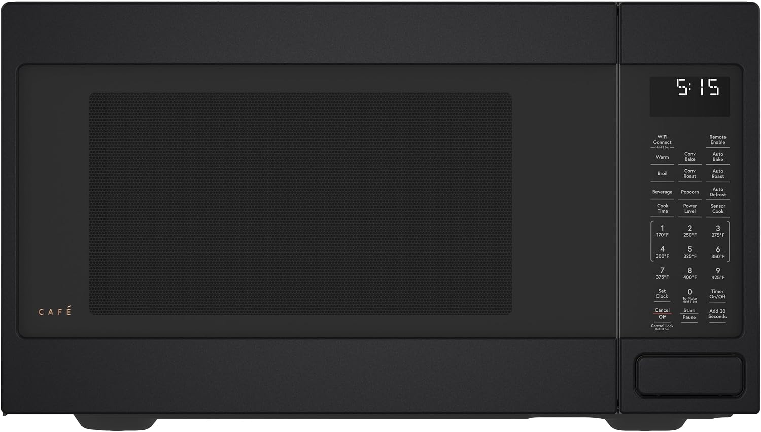 Café CEB515P3NDS Countertop Convection Microwave Oven, Broil, Auto-Cook, Roast, Defrost, Warm, Scan-to-Cook WiFi-Connectivity, 1000 Watts, Smart Home & Kitchen Essentials, New 1.5 Cu. Ft, Matte Black