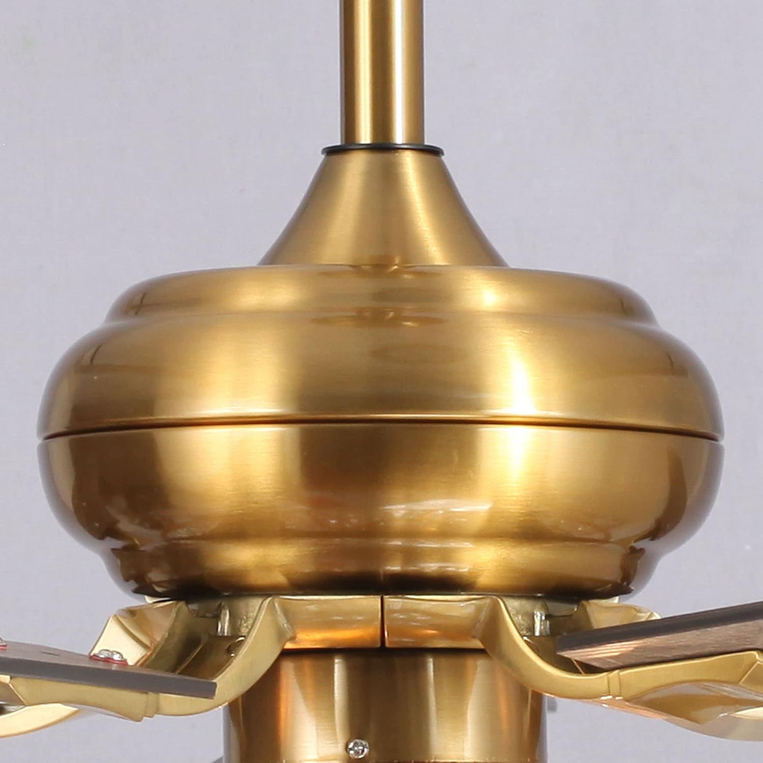 52' Crystal Ceiling Fan with Lights and Remote, Champagne Bronze Chandelier Ceiling Fan, Reversible 5-Blade Ceiling Fan for Bedroom, Living Room, Dining Room, Luxury Glam Style