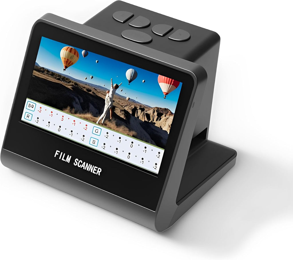 LICAEVEY 22MP Film & Slide Scanner with 5' LCD, Convert 35mm, 110, 126 Negatives to Digital JPEG Photos, Built in 16GB Storage, Instant Preview & Editing