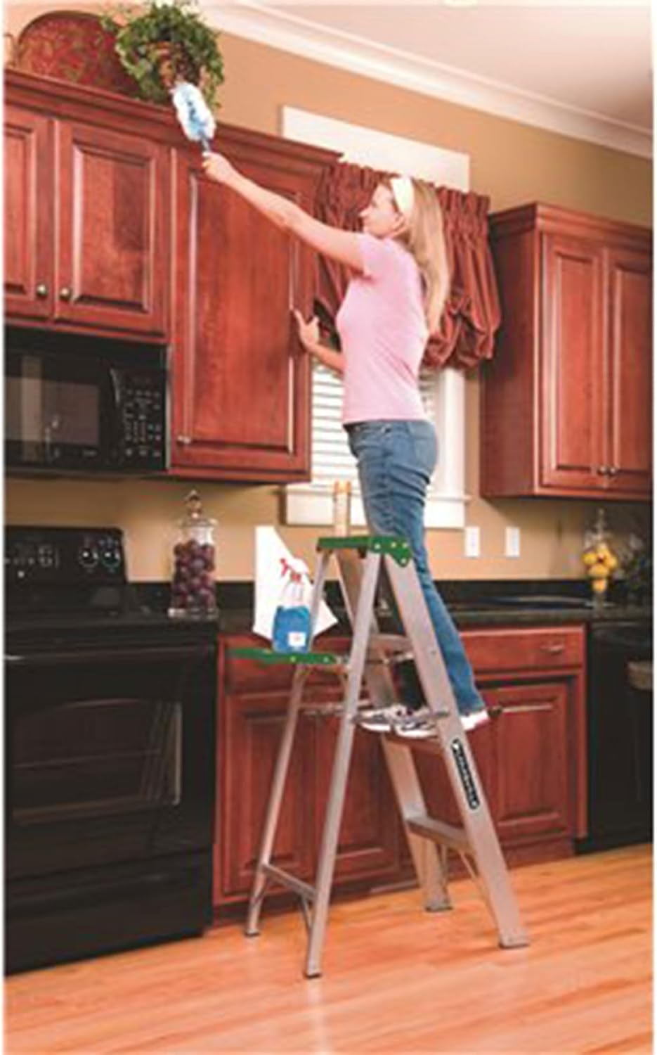 Louisville Ladder 8-Foot Aluminum Step Ladder, 375-Pound Load Capacity, Type IAA, AS4008