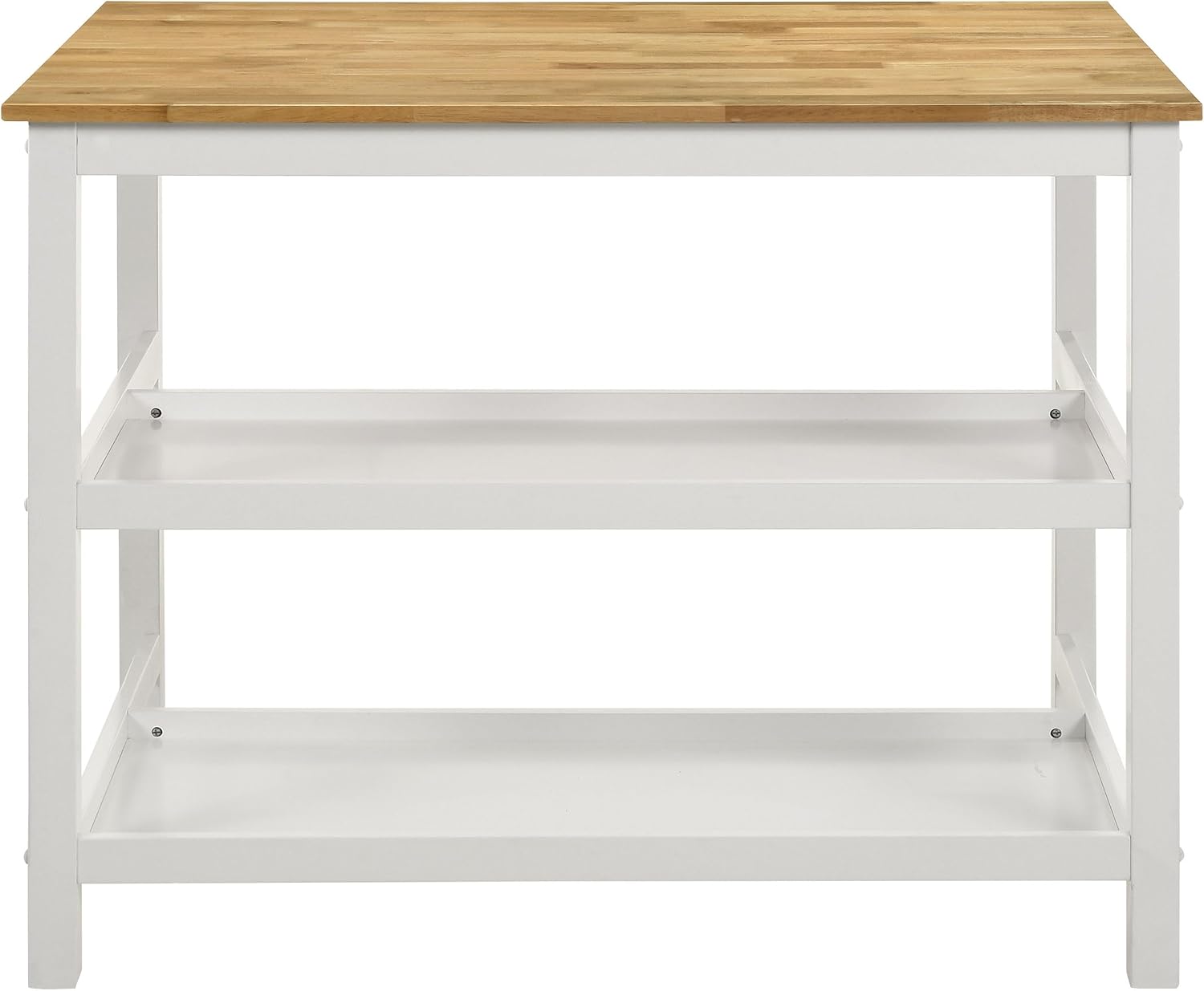 Coaster Home Furnishings Edgeworth Kitchen Island Counter Table Brown and White 122246B1