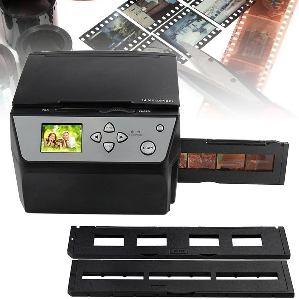 Film Slide Scanner, HD 22MP Film Scanner, 2.4-inch LCD Screen Photo Scanner for Convert 135Film, 35mm Slide, 110Film, Photo