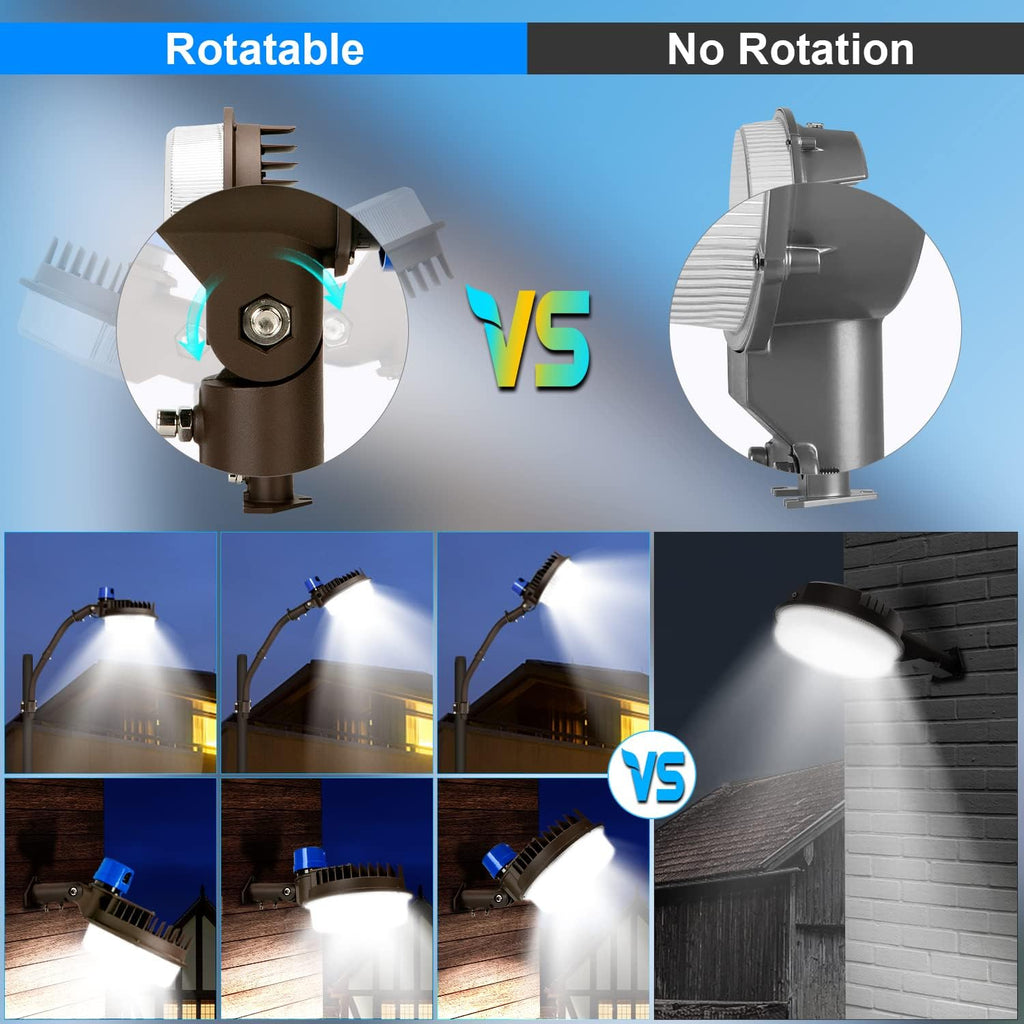 ledmo 120W LED Barn Light Dusk to Dawn Outdoor Lighting 18000lm 5000K LED Security Lights Adjustable Angle IP65 Waterproof Flood Lights Outdoor for Yard Warehouse（3 Pack
