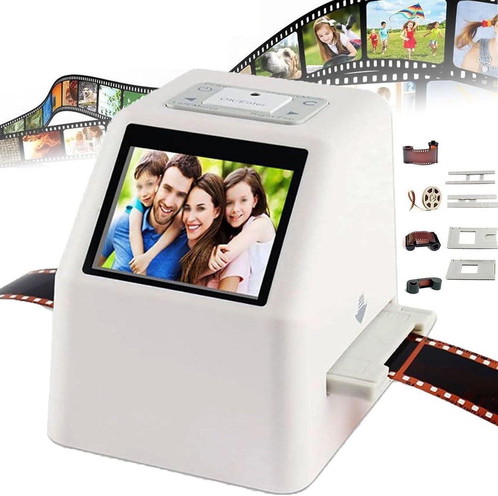 High Resolution Film Slide Scanner 22mp to Convert 135/126/110/Film, Slides, Negatives to JPEG, USB/SD Digital Film Converter