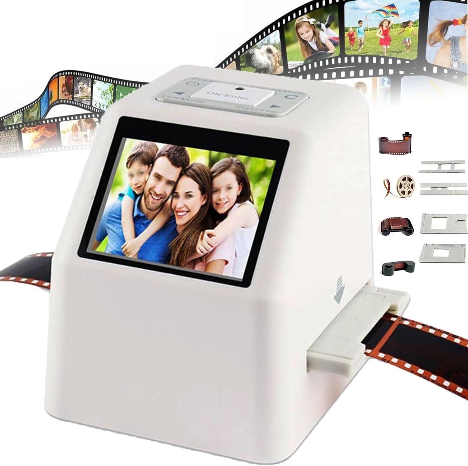 High Resolution Film Slide Scanner 22mp to Convert 135/126/110/Film, Slides, Negatives to JPEG, USB/SD Digital Film Converter