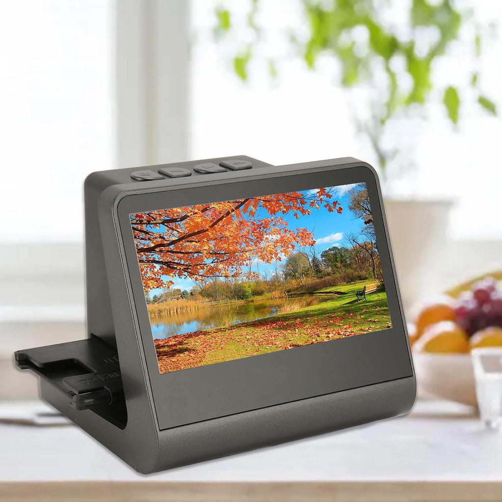 24MP/48MP Pixel 5-inch High-Definition Screen Film Scanner, Supports 35mm/135mm/126mm/110mm/8mm Color Positive and Negative Films