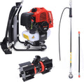 Micro Tiller Cultivator 43CC 2 Stroke Gas Powered Backpack Garden Rototiller Cultivator Hedge Trimmer 1.7HP 3 in 1 Knapsack Yard Lawn Farmland Tilling Tool for Cutting Remove Weeds, Loosen Soil