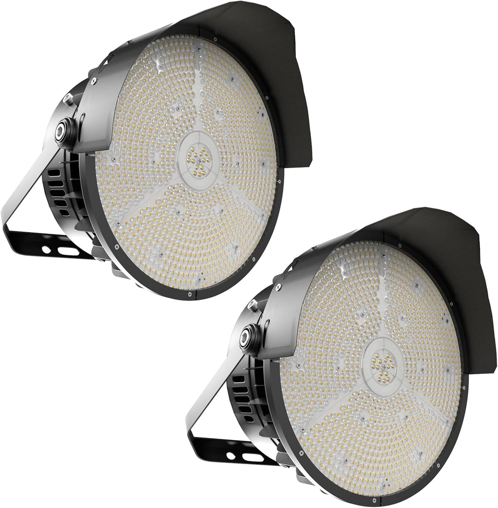 Lightdot Led Stadium Light Outdoor 600W Flood Lighting 90000lm Super Bright Commercial Area IP65 Waterproof High Mast Lighting for Sport Fields and Courts-2Pack