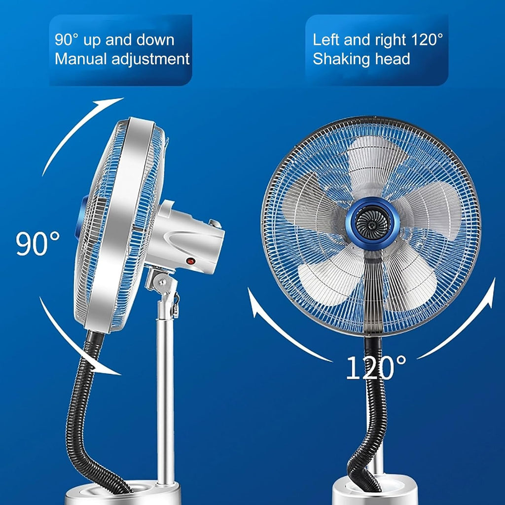 Outdoor Misting Fan,Oscillating High-Velocity Outdoor Pedestal Misting Fan, Patio Fans for Outside, 120° Oscillation, Waterproof, Industrial Fan for Outdoor-ultrasonic Spray (Size : 20 inches)
