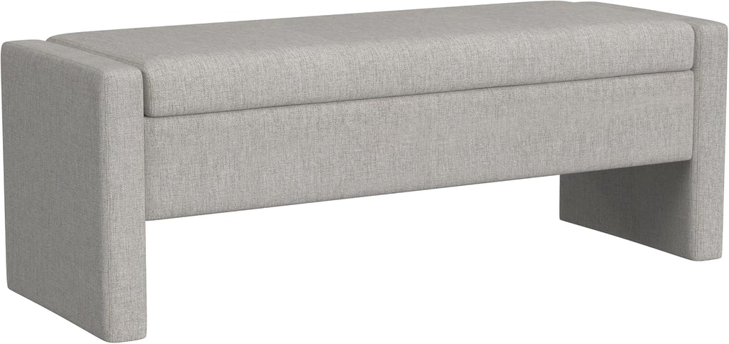 HomePop 50' Copenhagen Storage Bench - Light Gray Woven