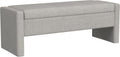 HomePop 50' Copenhagen Storage Bench - Light Gray Woven