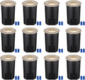 LEONLITE 12-Pack 3W 3000K Well Lights Landscape LED In Ground, 12-24V AC/DC Low Voltage, CRI90 IP67 Inground Well Lights Outdoor, Rock Color Aluminum Housing, Embedded Parts Included