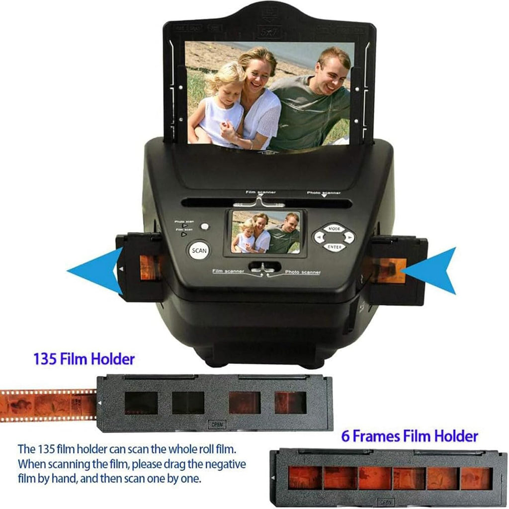 16mp Digital Scanner(3 * 5/4 * 6/5 * 7 Paper Photos), 135 (35mm) Negative Scanner + Business Card Sorting Ocr Software, for Saving Films to Digital Files