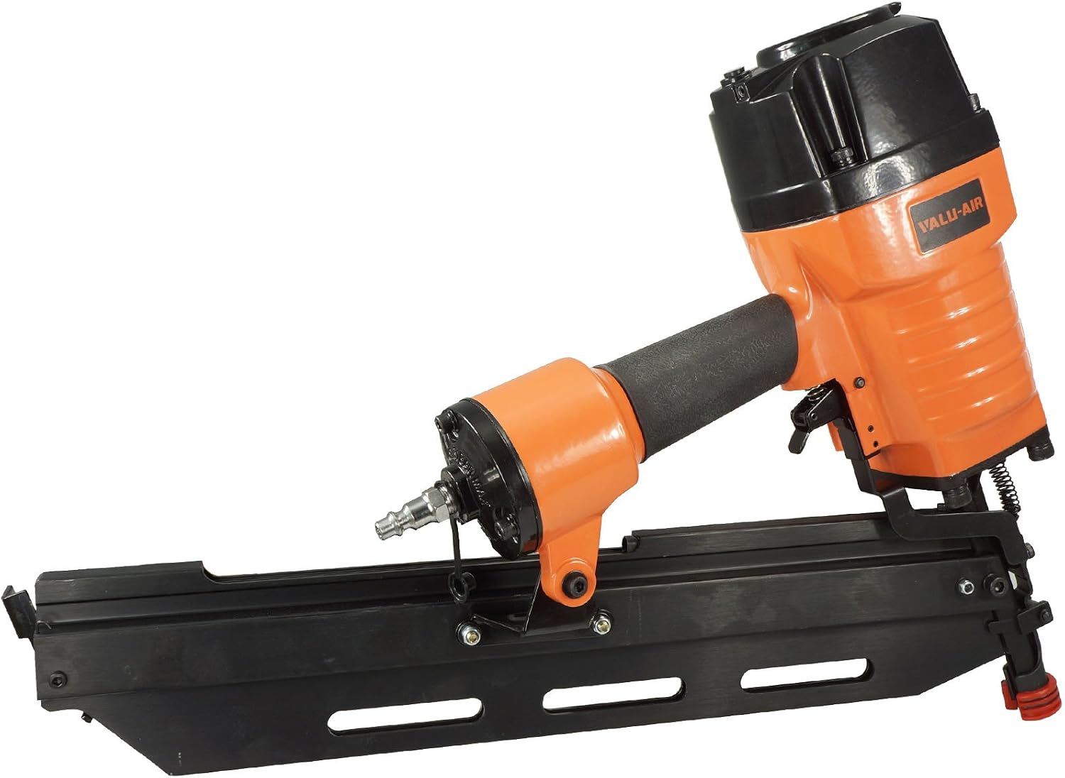 Valu-Air 9021C 21 Degree 3-1/2' Full Round Head Framing Nailer with Carrying Case and Interchangeable Trigger, Tool-Free Depth Adjust, and No Mar Tip