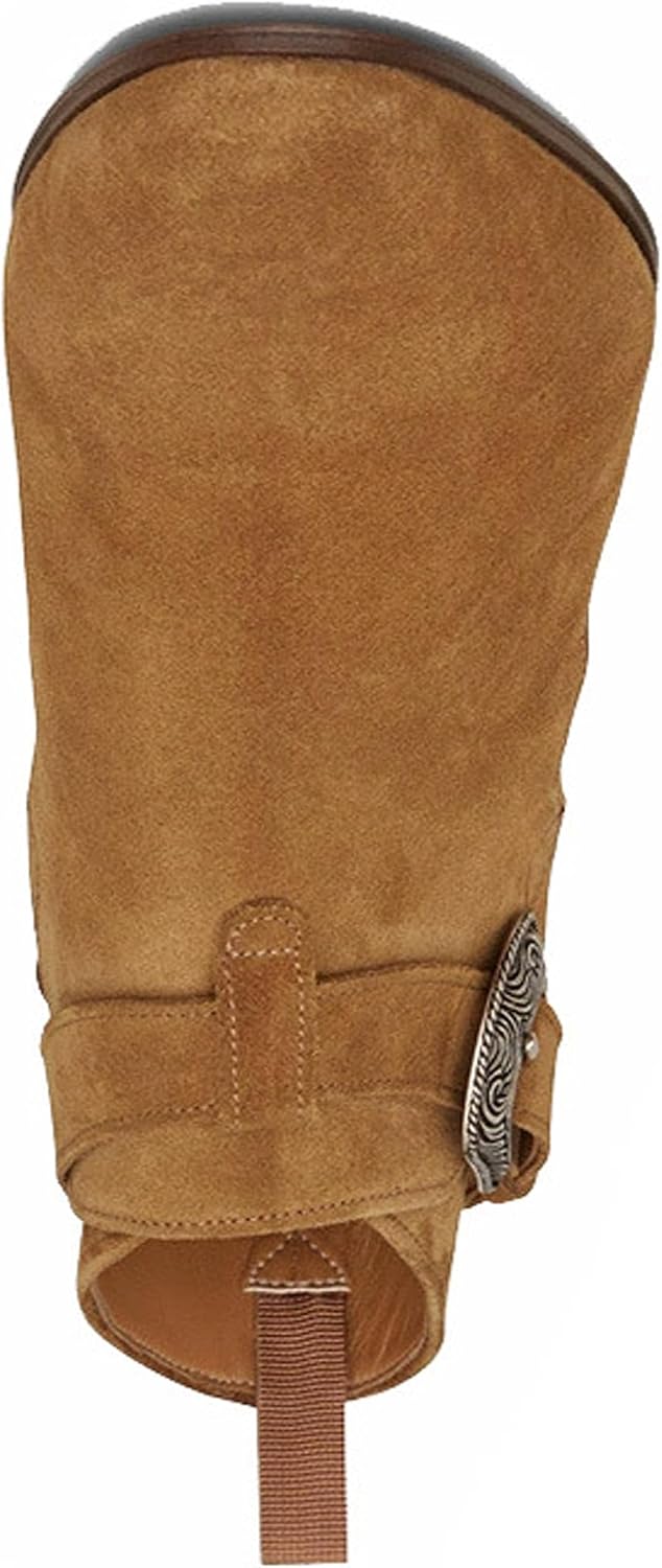 Santimon Men's Top-Grain Leather Buckle Ankle Chukka Boots – Western Jodhpur Suede Boots with Harness Strap, Pointed Toe Dress Boots for Casual, Rodeo, Parties & Everyday Wear