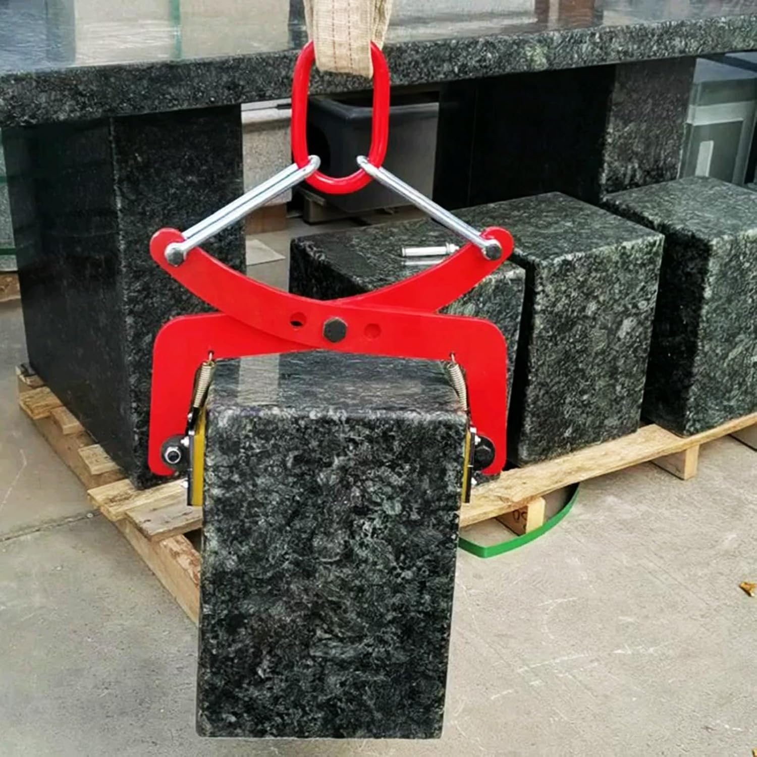 Granite Slab Lifting Clamp Adjustable Range Heavy Duty Stone Scissor Lifter Clamp for Carrying and Vertical Transport,Heavy Duty Vertical Lifting Clamps for STO, Opening6-18cm(2.4-7.1in)