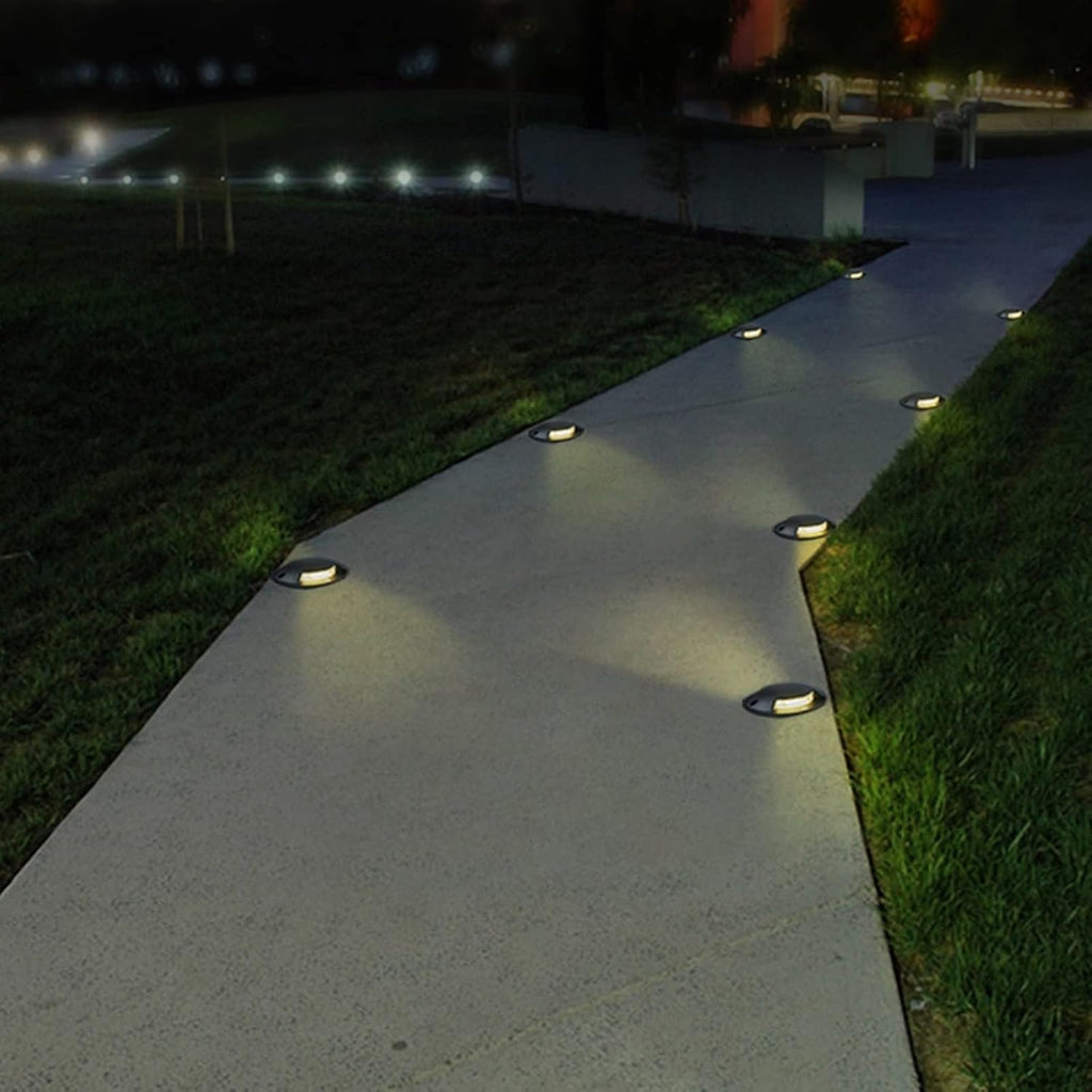 YANYO 2pcs 3W Garden Buried Light, Surface Mount Spotlights, Waterproof LED Deck Lights, Modern Outdoor Landscape Step Lamp, Aluminum Housing Fence Lights Wired (Color : Warm White, Size : 111-110V)