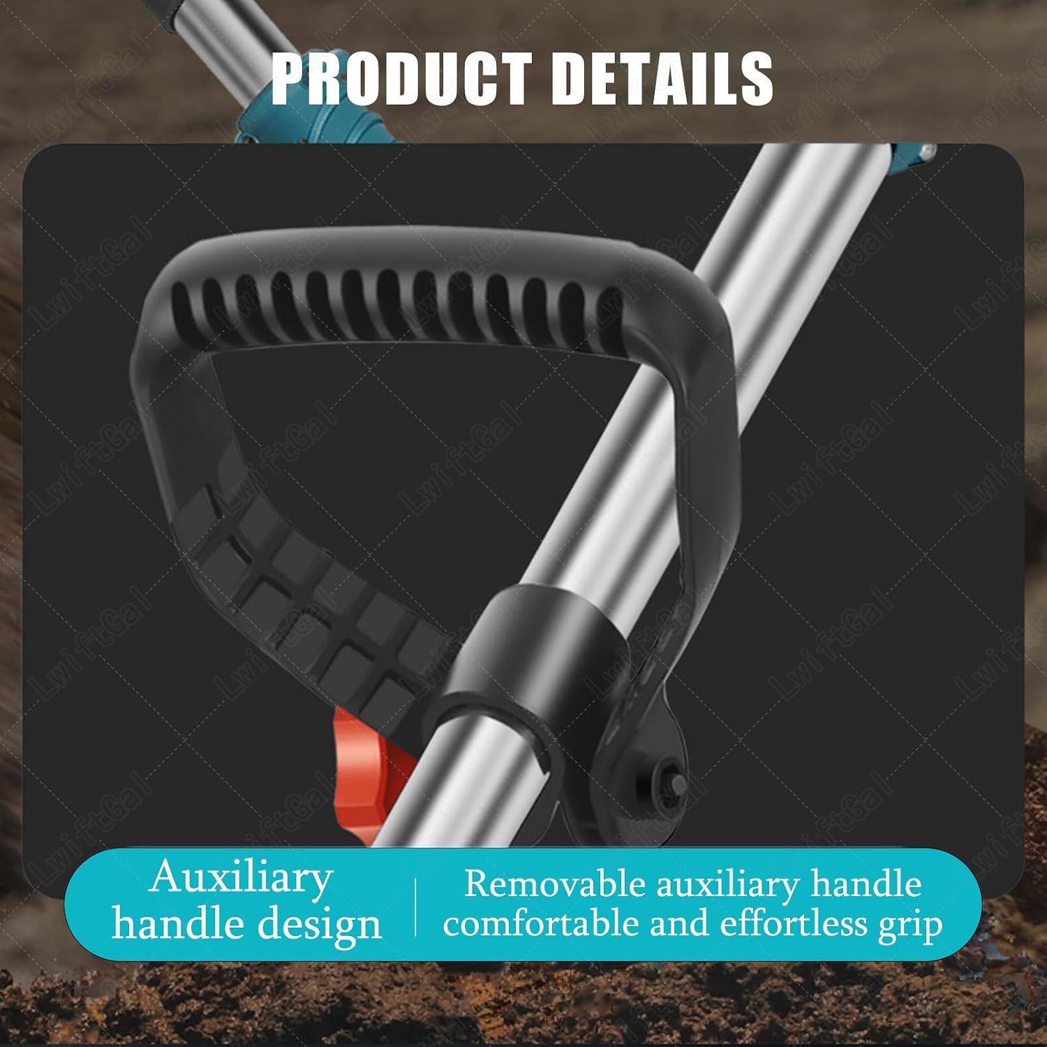 21v Cordless Tiller Cultivator, Gardening Tillers with 270RPM, 1 or 2 Battery Set, 20cm Width 25cm Depth, Portable for Lawn Garden Small Space Black-FourBlades-1battery